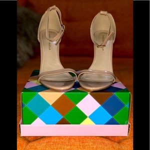 Nude Patent Leather Strappy Heel